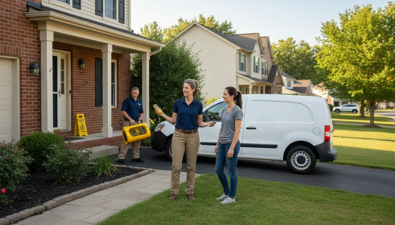 Residential water damage restoration in Bee Branch, AR
